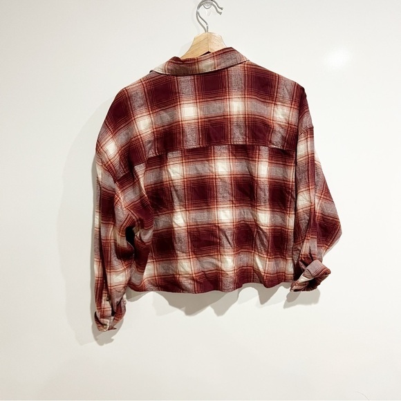 Abercrombie & Fitch Boxy Cropped Soft Flannel - Picture 2 of 7